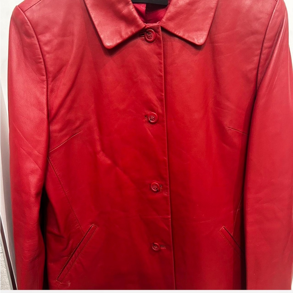 Real Red Leather Jacket